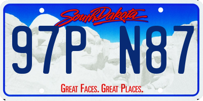 SD license plate 97PN87
