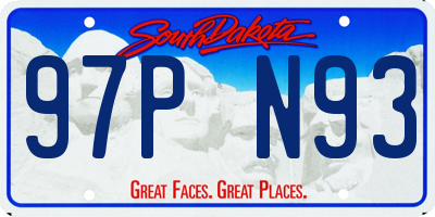 SD license plate 97PN93