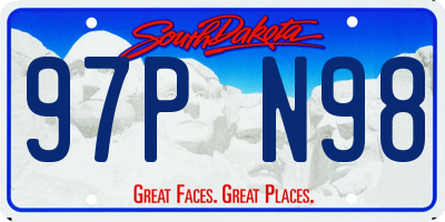 SD license plate 97PN98