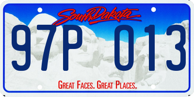 SD license plate 97PO13