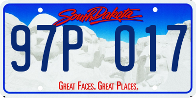 SD license plate 97PO17