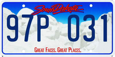 SD license plate 97PO31