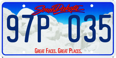SD license plate 97PO35