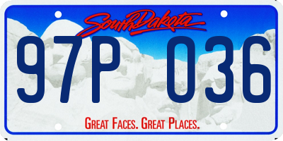 SD license plate 97PO36