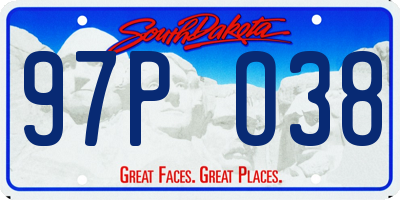 SD license plate 97PO38