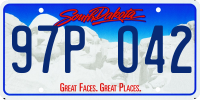 SD license plate 97PO42