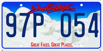SD license plate 97PO54