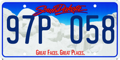 SD license plate 97PO58