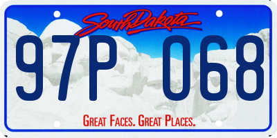 SD license plate 97PO68