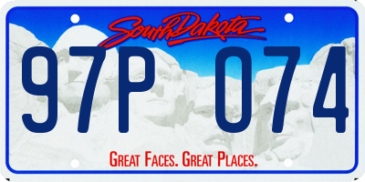 SD license plate 97PO74