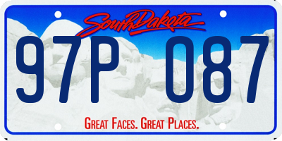 SD license plate 97PO87