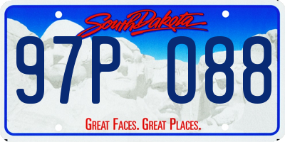 SD license plate 97PO88