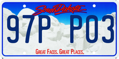 SD license plate 97PP03