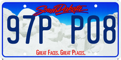 SD license plate 97PP08