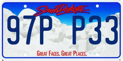 SD license plate 97PP33