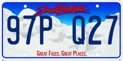 SD license plate 97PQ27