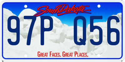 SD license plate 97PQ56