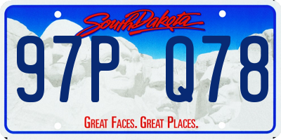 SD license plate 97PQ78