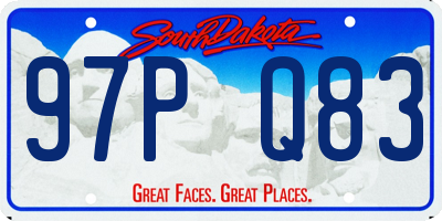 SD license plate 97PQ83