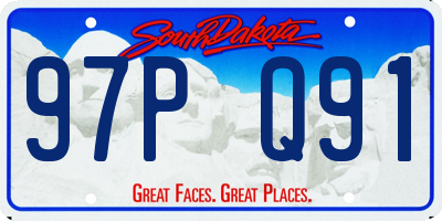 SD license plate 97PQ91