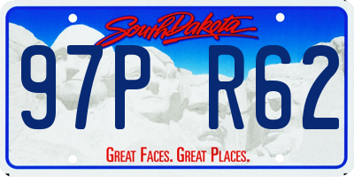 SD license plate 97PR62