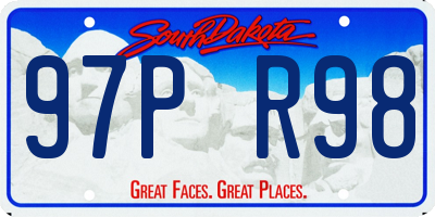 SD license plate 97PR98