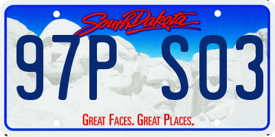 SD license plate 97PS03