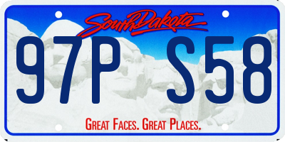 SD license plate 97PS58