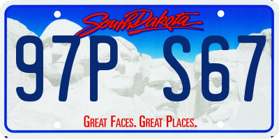 SD license plate 97PS67