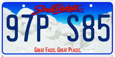 SD license plate 97PS85