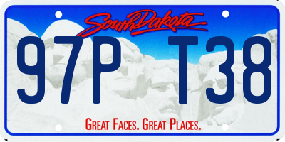 SD license plate 97PT38