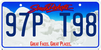 SD license plate 97PT98