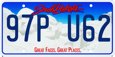 SD license plate 97PU62