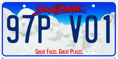 SD license plate 97PV01