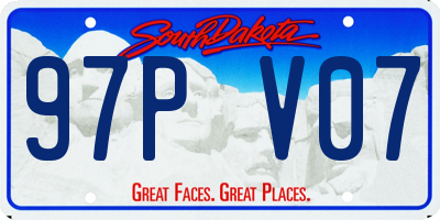 SD license plate 97PV07