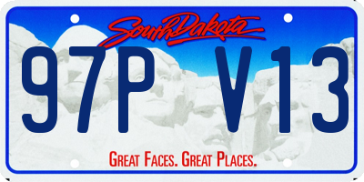 SD license plate 97PV13