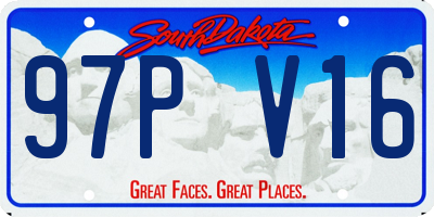SD license plate 97PV16