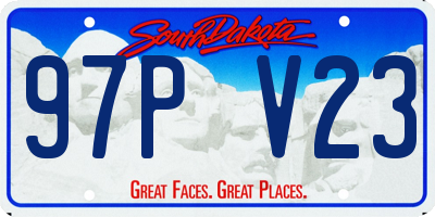 SD license plate 97PV23