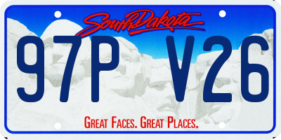 SD license plate 97PV26