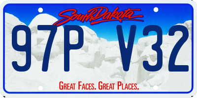 SD license plate 97PV32