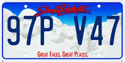 SD license plate 97PV47