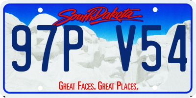 SD license plate 97PV54