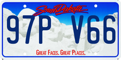 SD license plate 97PV66