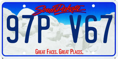 SD license plate 97PV67