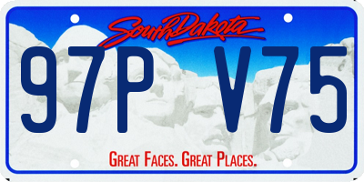 SD license plate 97PV75