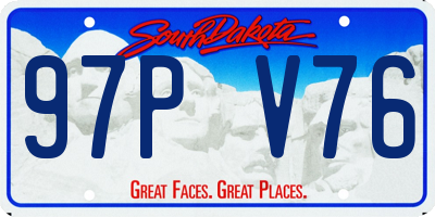 SD license plate 97PV76
