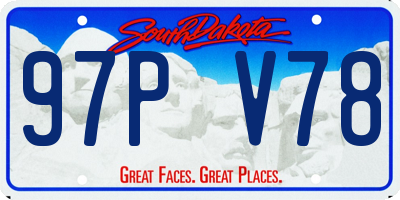 SD license plate 97PV78