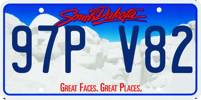SD license plate 97PV82