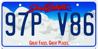 SD license plate 97PV86