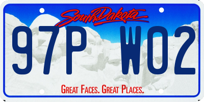 SD license plate 97PW02